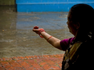 Mitthu Didi in the Vineyard courtyard.